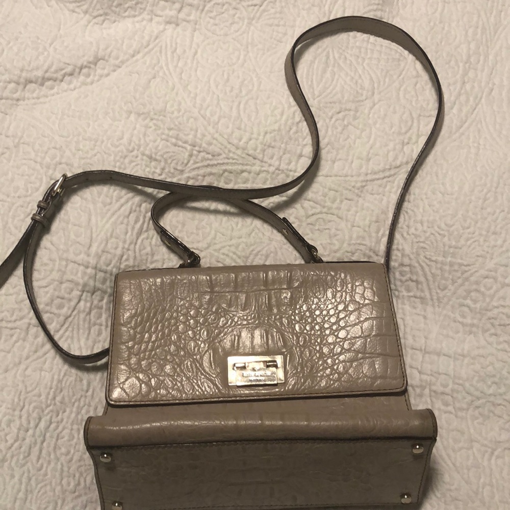 Kate Spade Grey  “Gator” Leather Purse